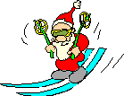 santa on skis